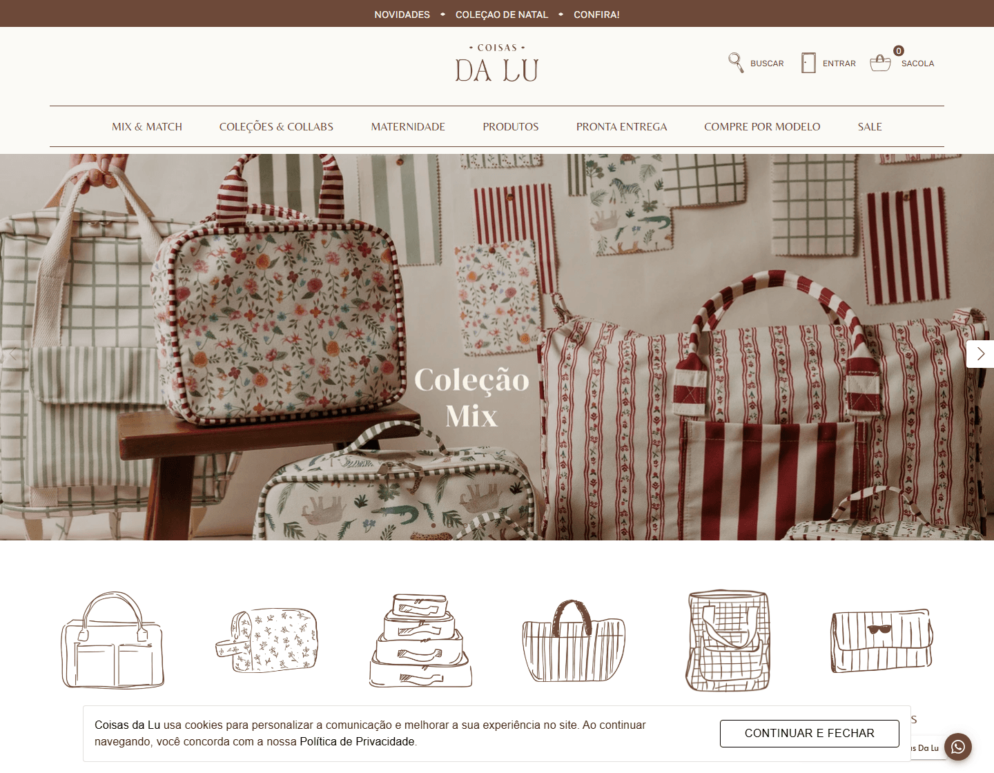 Preview do site Coisas da Lu Sigaud