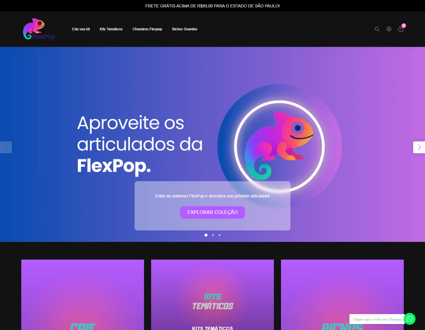 Preview do site FlexPop