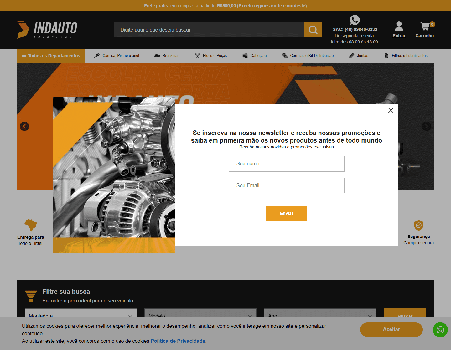 Preview do site Indauto