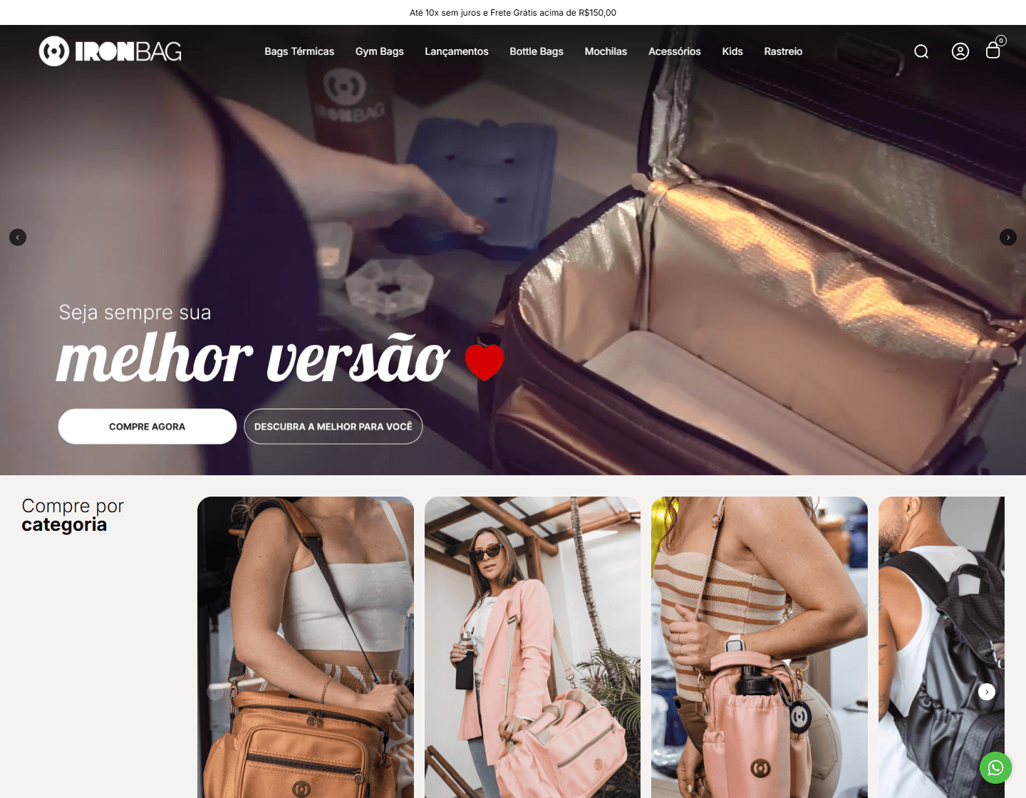 Preview do site Iron Bag