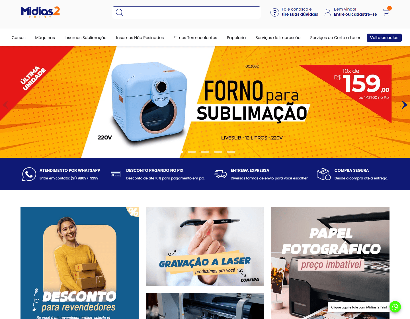 Preview do site Mídias 2 Print