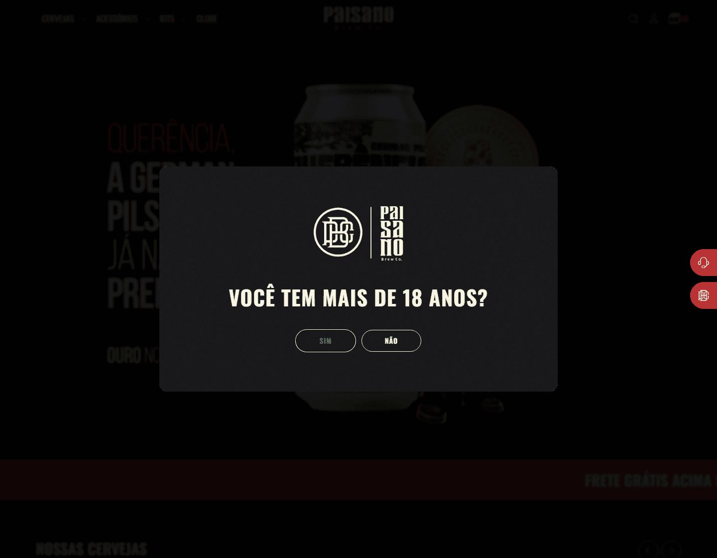 Preview do site Paisano Brew Co