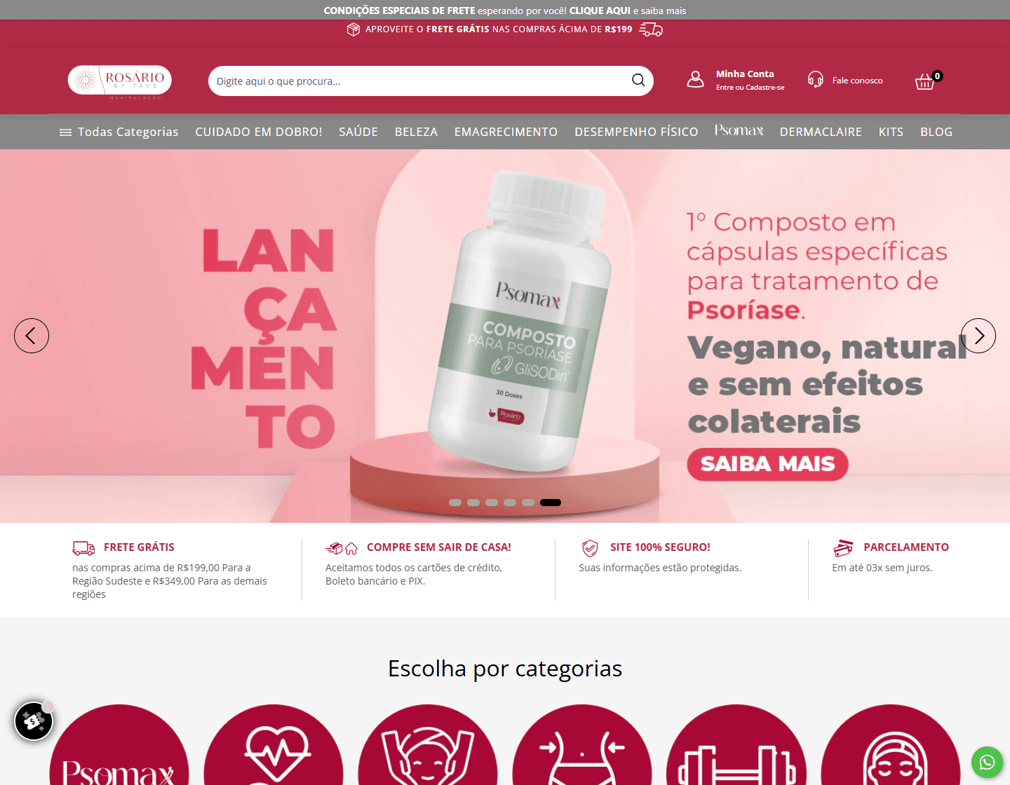 Preview do site Rede Rosário