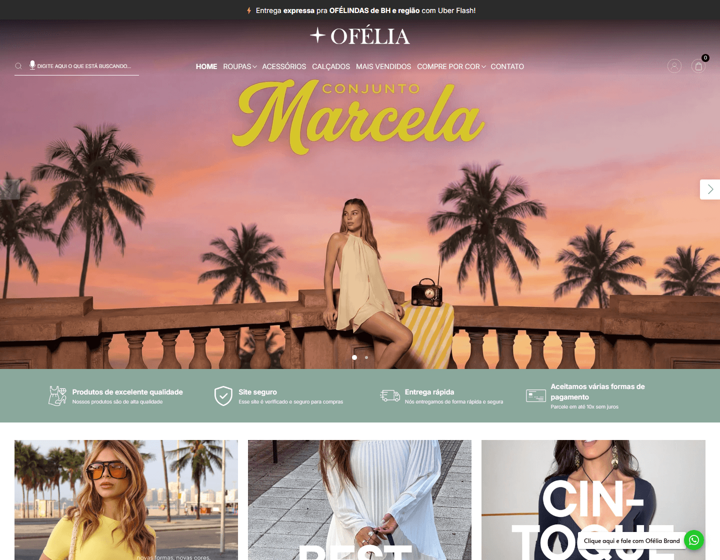 Preview do site Use Ofélia